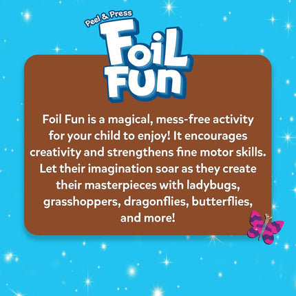 Skillmatics Foil Fun Bugs & Butterflies, Foil Art, Gift for Boys & Girls
