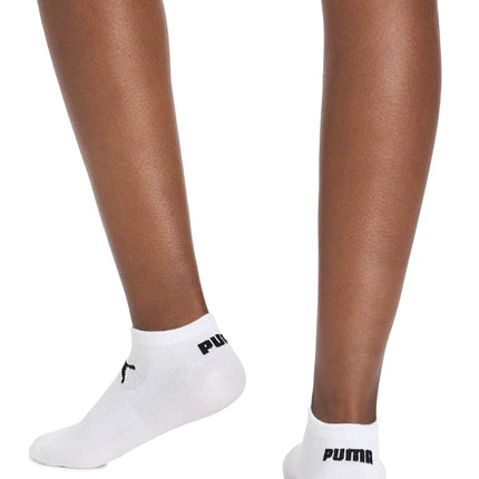 PUMA Women's 6 Pack Runner Socks, White/Black Puma, Medium