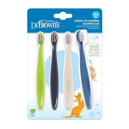 Dr. Brown's Infant-to-Toddler Toothbrush Set, Soft