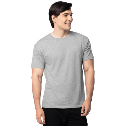 Fruit of the Loom Men's Eversoft Cotton T-Shirts (Regular and Big & Tall), Crew-2 Pack-Grey Heather, X-Large