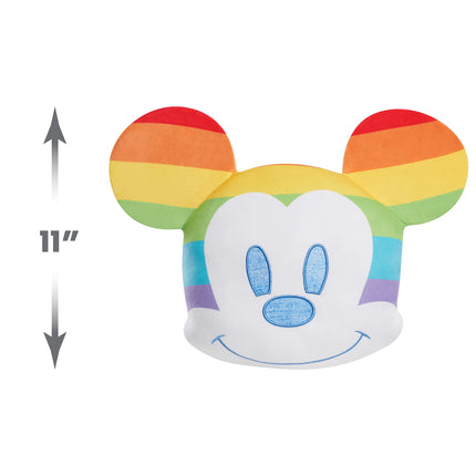 Just Play Disney Pride Character Head Plush Mickey Mouse, Juguetes para niños de 2 años en adelante, Exclusivo de Amazon