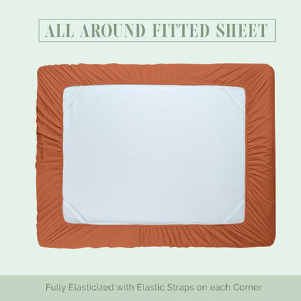 Elegant Comfort 1500 Premium Hotel Quality 18-24 Inches Deep - Extra Deep Pocket Single Fitted Sheet for High Mattress, Luxury and Softest, Smart Pocket - Wrinkle Free, California King, Coral