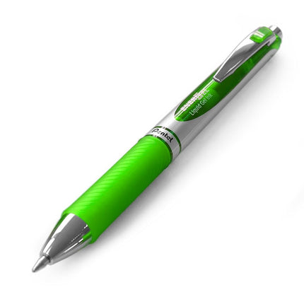 Pentel BL77 EnerGel XM Retractable Gel ink Rollerball Pen, 0.7mm Tip, Lime Green ink (Pack of 12)