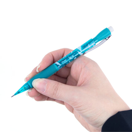 Crayon porte-mine Pentel Icy, 0,7 mm, corps bleu sarcelle teinté, boîte de 12 (AL27TS)