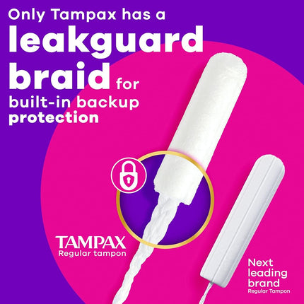 Tampax Radiant Super Plastic Tampons, Unscented, 32 Count, Packaging May Vary