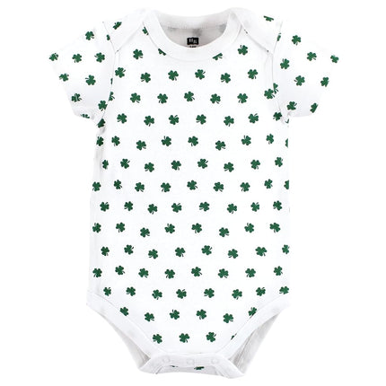 Hudson Baby Lot de bodies en coton pour bébé, motif trèfle le plus mignon, 6-9 mois