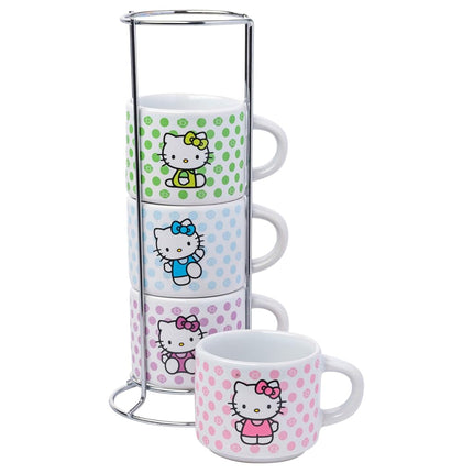 Silver Buffalo Sanrio Hello Kitty Polka Dots 4pc S