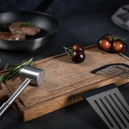 Kuhn Rikon SoftEdge Slice Turner Spatula for Fish and Eggs, Stainless Steel Turner with Silicone Edge for Non-Stick Cookware, Heat Resistant to 220°C, Hygienic Hanging Handle - Essential