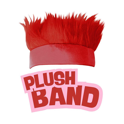 Beistle Hairy Headband, Red