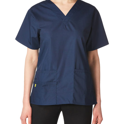 Haut à col en V coupe Bravo WonderWink 6016ANVYXXS Origins pour femme, marine, standard - 2TP
