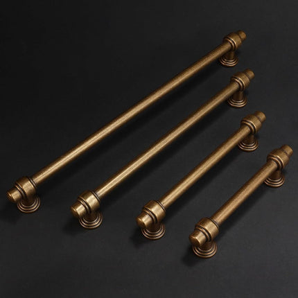 POVEFONK 6 Pack 12-3/5 inch(320mm) Antique Brass Kitchen Cabinet Handles Cabinet Pulls Vintage Drawer Pulls Aged Gold Bronze Kitchen Cabinet Hardware