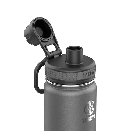 Bouteille d'eau Takeya Originals en acier inoxydable isotherme sous vide, 710 ml, Graphite