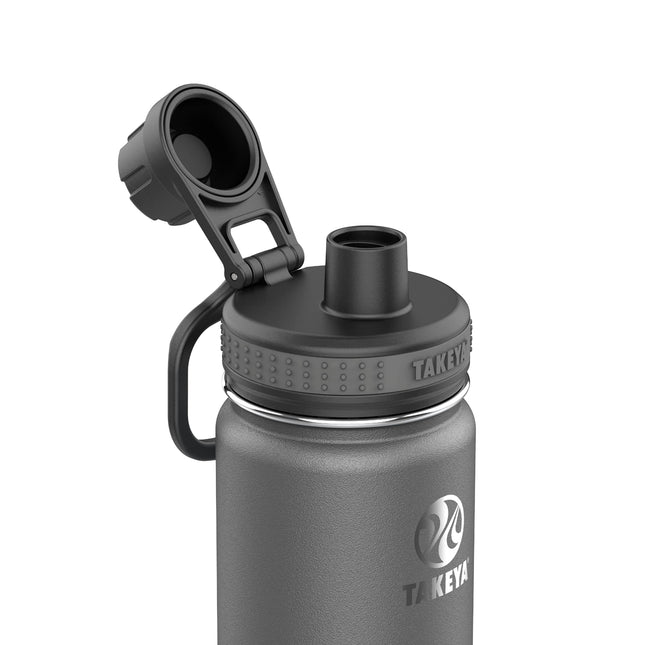 Bouteille d'eau Takeya Originals en acier inoxydable isotherme sous vide, 710 ml, Graphite
