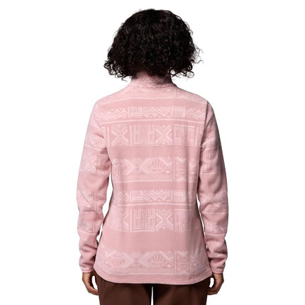 Columbia Women's Benton Springs Printed 1/2 Snap, Fleece Pull Over, Eraser Pink Deschutes Days, M
