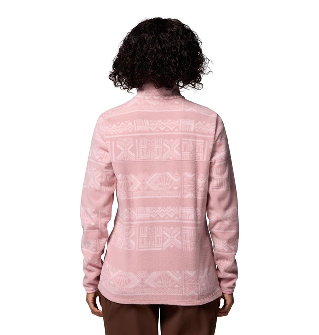 Columbia Women's Benton Springs Printed 1/2 Snap, Fleece Pull Over, Eraser Pink Deschutes Days, M