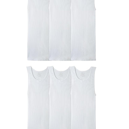 Fruit of the Loom Men's A-shirt Underwear, 6 Pack - White, M UK