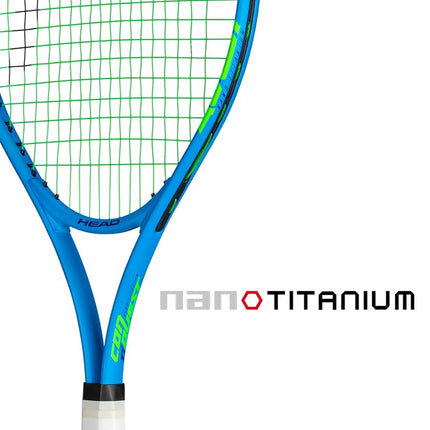 HEAD Ti. Conquest Tennis Racket - Pre-Strung Head Light Balance 27 Inch Racquet - 4 3/8 in Grip,Blue