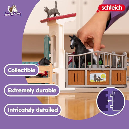 Schleich Horse Club - 34Pc Horse Stall With Mare And Foal - Kids 5+ | 42611