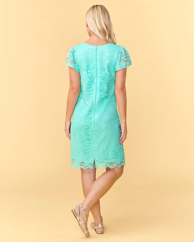 The Children's Place Robe fashion à manches courtes pour fille, dentelle aqua - Adulte, T-Petit