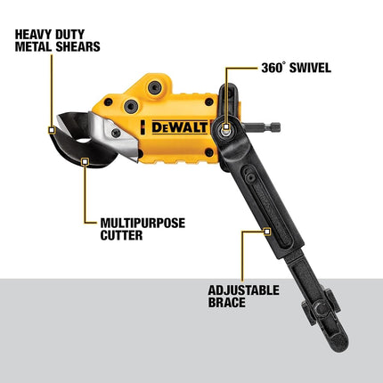 DEWALT DWASHRIR Metal Shears Attachment, Impact Ready,Black /Yellow