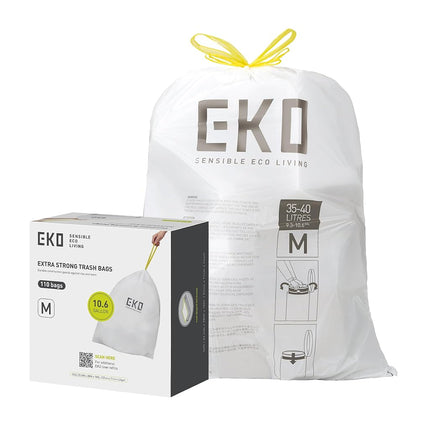EKO 10.6 Gallon / 35–40 Liter Drawstring Trash Bag