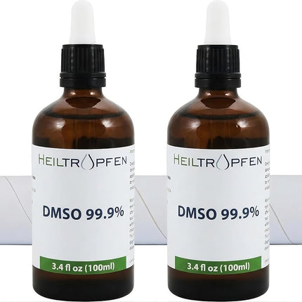 2X DMSO 99.9% Pharma Grade - Dimethyl sulfoxide Liquid (2X 3.4 oz - 2X 100ml) High Purity Set of Two.