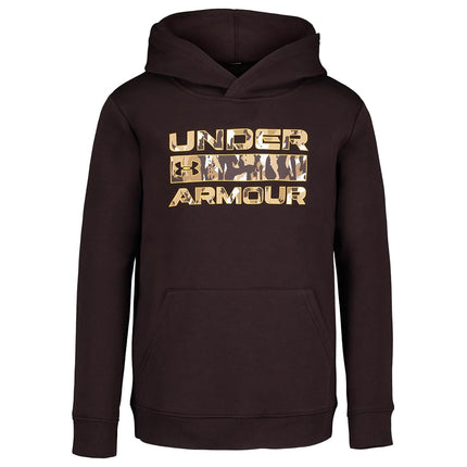 Under Armour Boys' Outdoor Hoodie, Brown Obsidian - Stacked Camo, S