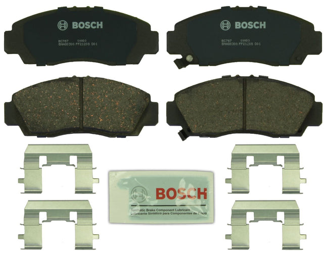 Bosch BC787 QuietCast Premium Ceramic Disc Brake Pad Set For: Acura CL, RL, TL, TSX; Honda Accord, Front