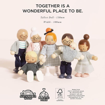 Le Toy Van My Family Set of 4 Budkin Figures, 4 inches (P053)