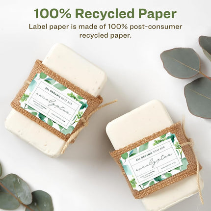 Avery EcoFriendly Matte White Recycled Rectangle Scalloped Labels, 2" x 3", Print-to-The-Edge, Matte White Labels, Permanent Label Adhesive, Laser/Inkjet, 800 Printable Labels