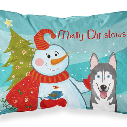 Funda de almohada estándar de tela con diseño de muñeco de nieve y malamute de Alaska, de Caroline's Treasures BB1838PILLOWCASE, grande, multicolor