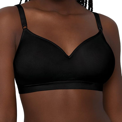 Sujetador push-up sin aros y sin costuras Fruit of the Loom para mujer, tono negro, 40B