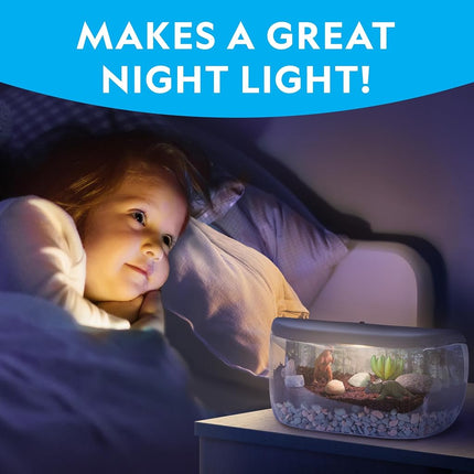National Geographic Light Up Terrarium Kit for Kids - Build a Dinosaur Habitat with Real Plants & Gemstones, Science Kit, Dinosaur Toys for Kids