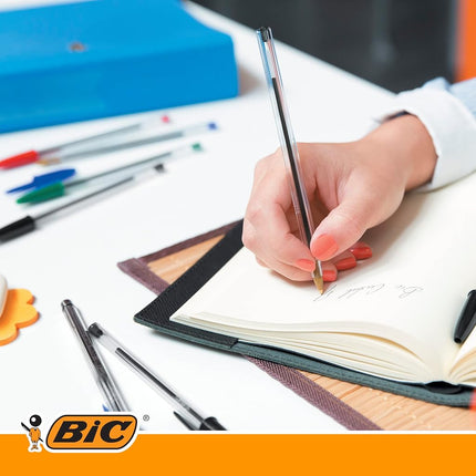 BIC Cristal Original Ballpoint Pens, Every-Day Biro Pens with Medium Point (1.0mm), Blue Ink, Pack of 10