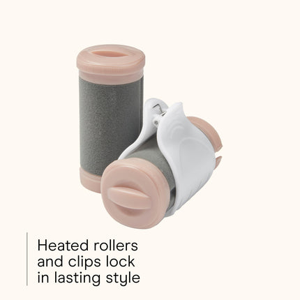 INFINITIPRO BY CONAIR Ceramic Flocked - Hot Rollers for Long, Medium, and All Hair - Hair Curler - Hair Roller Clips Included - 1 1/4-inch, 1-inch, and 3/4-inch Rollers
