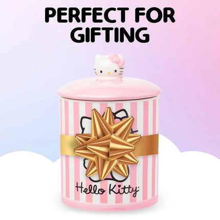 Silver Buffalo Sanrio Hello Kitty Pink Ceramic Cookie Snack Jar (Medium)