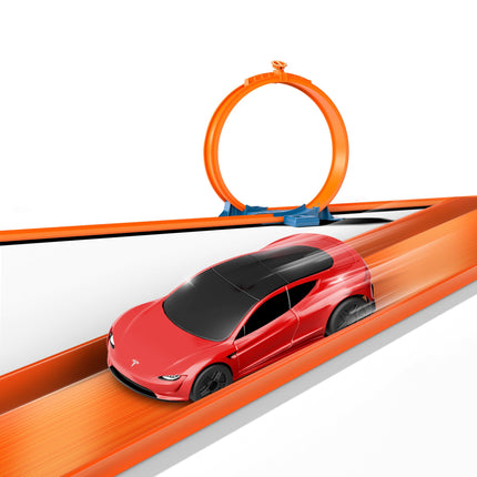 Hot Wheels R/C Tesla Roadster télécommandée à l'échelle 1:64, voiture télécommandée, rechargeable avec manette, pour course sur piste ou hors piste, pour enfants de 5 ans et plus, HJP78