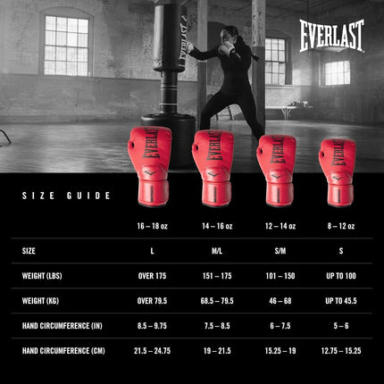 Everlast Elite 2 16oz Boxing Gloves, Red Boxing Gloves for Bags, Mitt Work & Sparring, Hook and Loop Strap, Ergonomic Grip Bar, Split-Style Foam Combination - Authentic Everlast Gear
