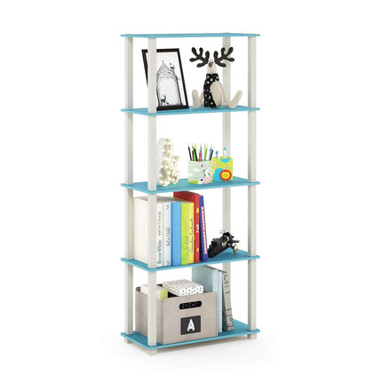 Furinno TURN-S-TUBE Book Shelf, 5-Tier Toolless St