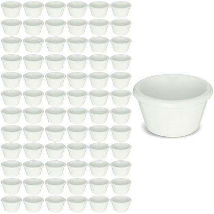 Carlisle FoodService Products Melamine Smooth Ramekin 2 Oz - White - 72 Pack