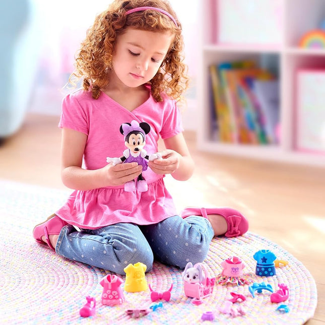 Minnie Mouse Glitter & Glam Pet Fashion Set, Kids Toys for Ages 3 Up, Gifts and Presents