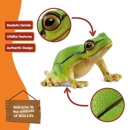 Schleich Wild Life - European Tree Frog Toy Figurine - Kids Ages 3+ | 14882