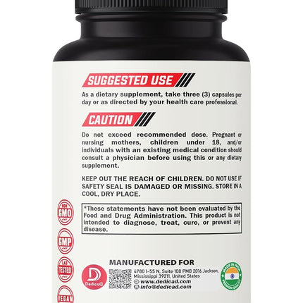 Sweet Wormwood Capsules 1500mg with Black Walnut & Cloves - 240 Vegan Capsules - Artemisia Annua Supplement