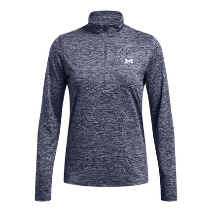 Under Armour Women's Tech 1/2 Zip Twist T-Shirt Navy/White M M