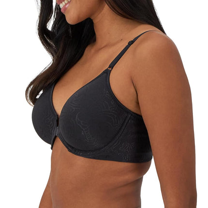 Bali Women's Comfort Revolution Front-Close Shaping Underwire Bra, Black, 40D