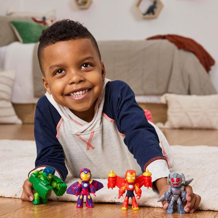 Marvel Iron Man and His Awesome Friends IRON ARMOR FIGURE PACK, Red, Gold