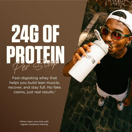 Levels Grass Fed Whey Protein Powder, No Artificials, 24G of Protein, Double Chocolate, 1LB