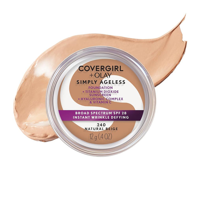 COVERGIRL - Olay Simply Ageless Foundation Natural Beige - 0.4 oz. (12 g)