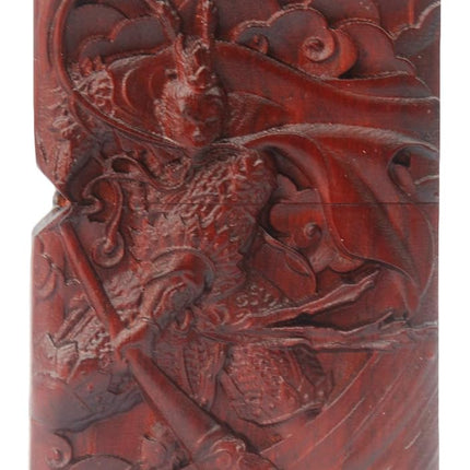 Natural Huanghuali Rosewood Carving Lighter Shell Box for Zippo Module (Monkey King 1#)