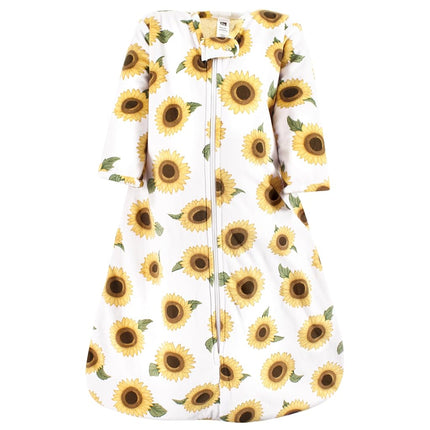 Saco de dormir de felpa de piel sintética de manga larga unisex de Hudson Baby, manta ponible, girasol, 18-24 meses